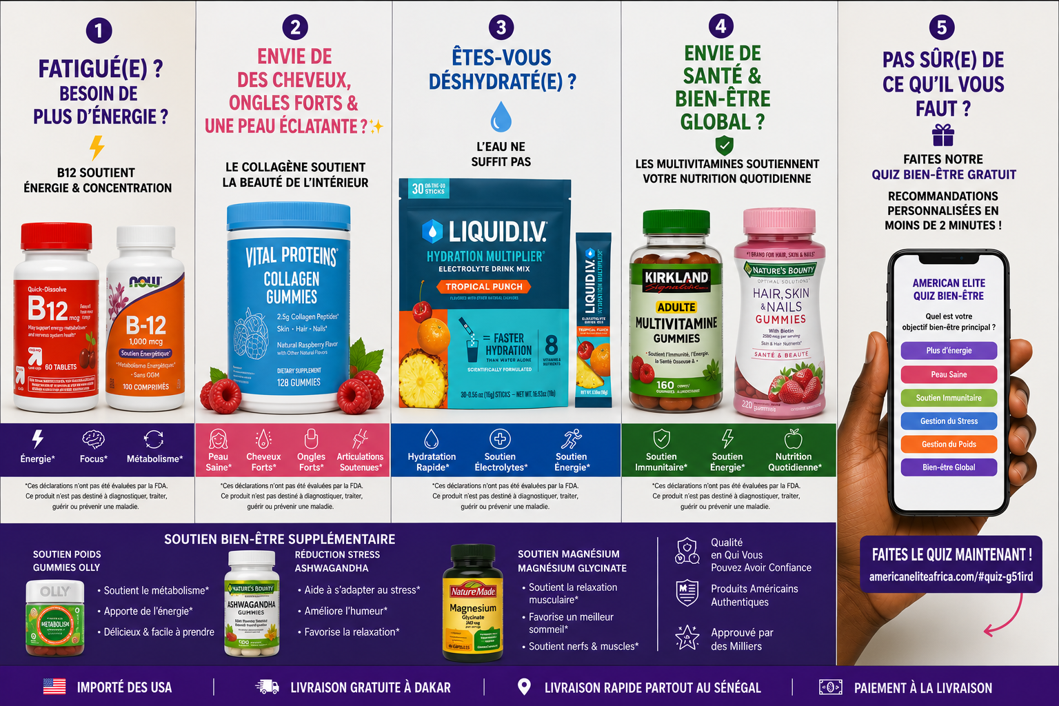 Guide pour choisir ses vitamines et compléments alimentaires au Sénégal -- American Elite Africa