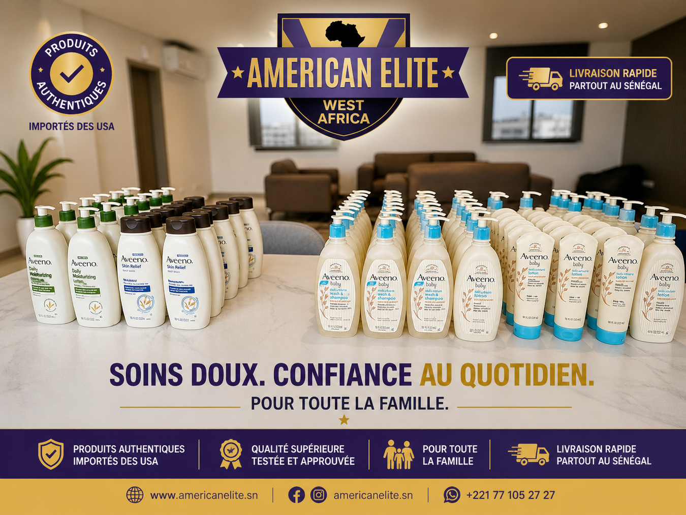 Produits Aveeno Authentiques au Sénégal | American Elite