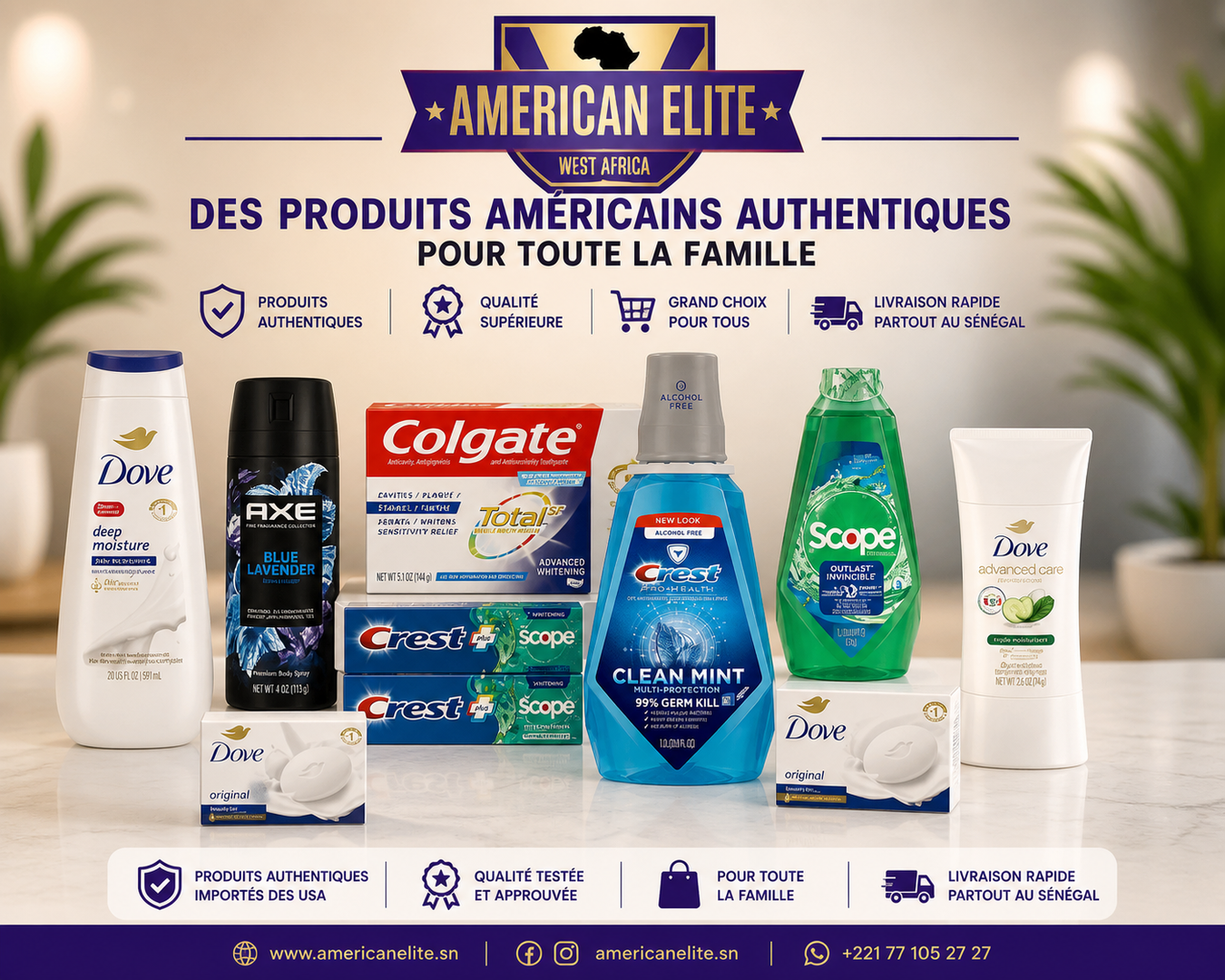 Soins Personnels & Hygiène – Produits USA au Sénégal | American Elite