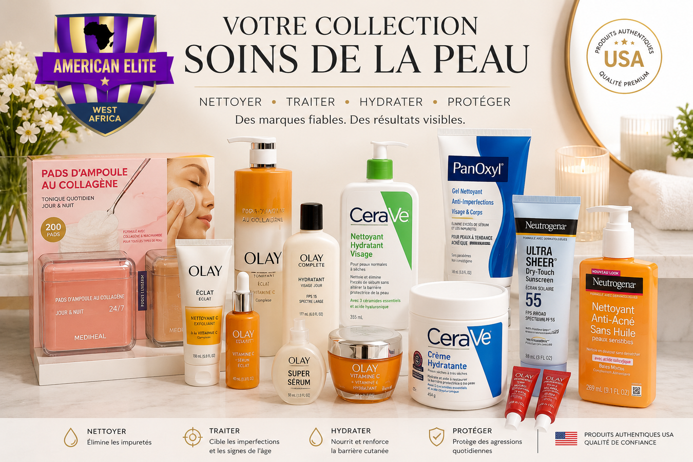 Soins Visage & Skincare – Produits Américains au Sénégal