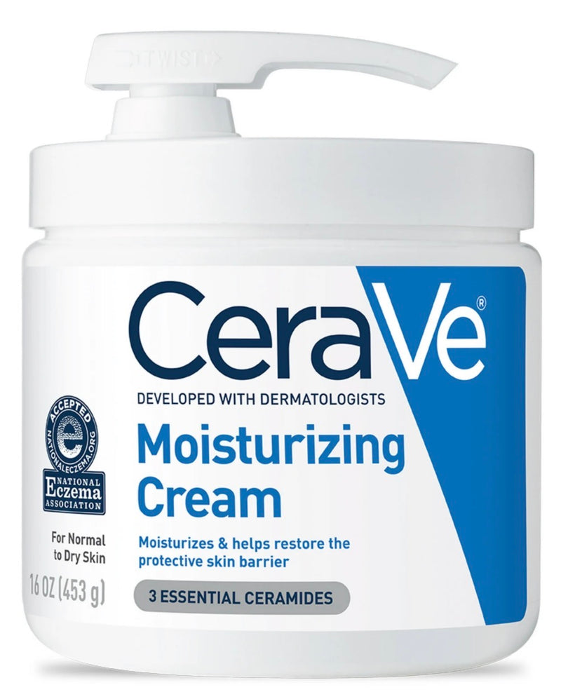 Crème Hydratante CeraVe – 3 Céramides & Acide Hyaluronique | Peaux Sèches & Sensibles