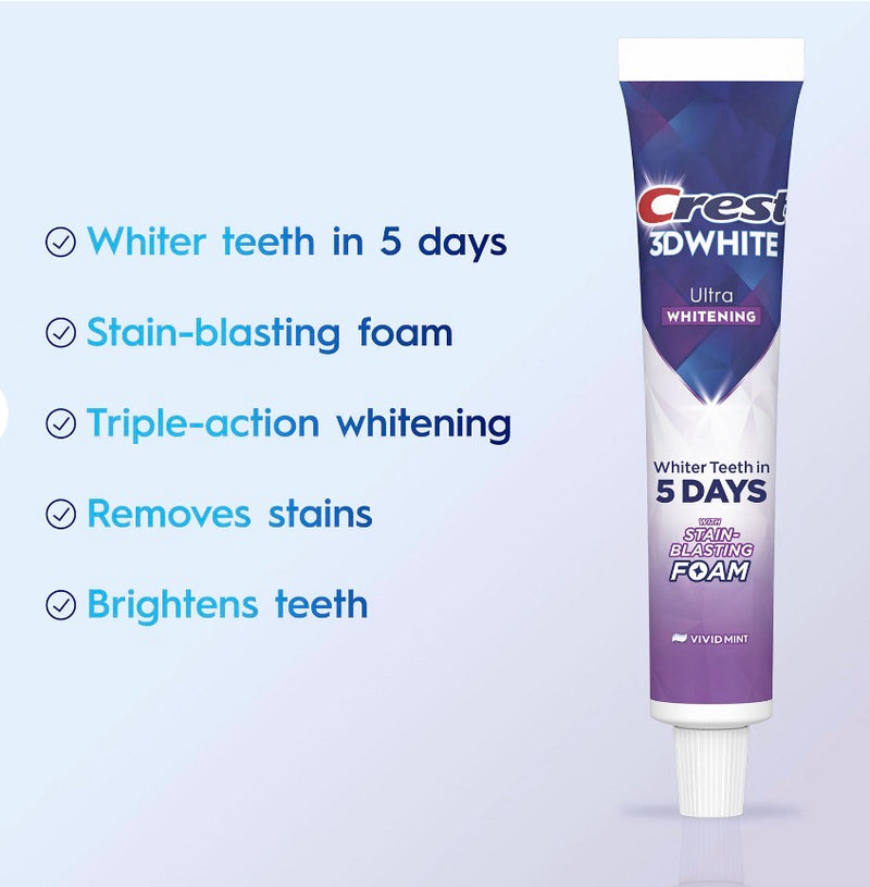 Crest 3D White Ultra – Blanchiment Émail en Profondeur | Grand Format 5.2 oz