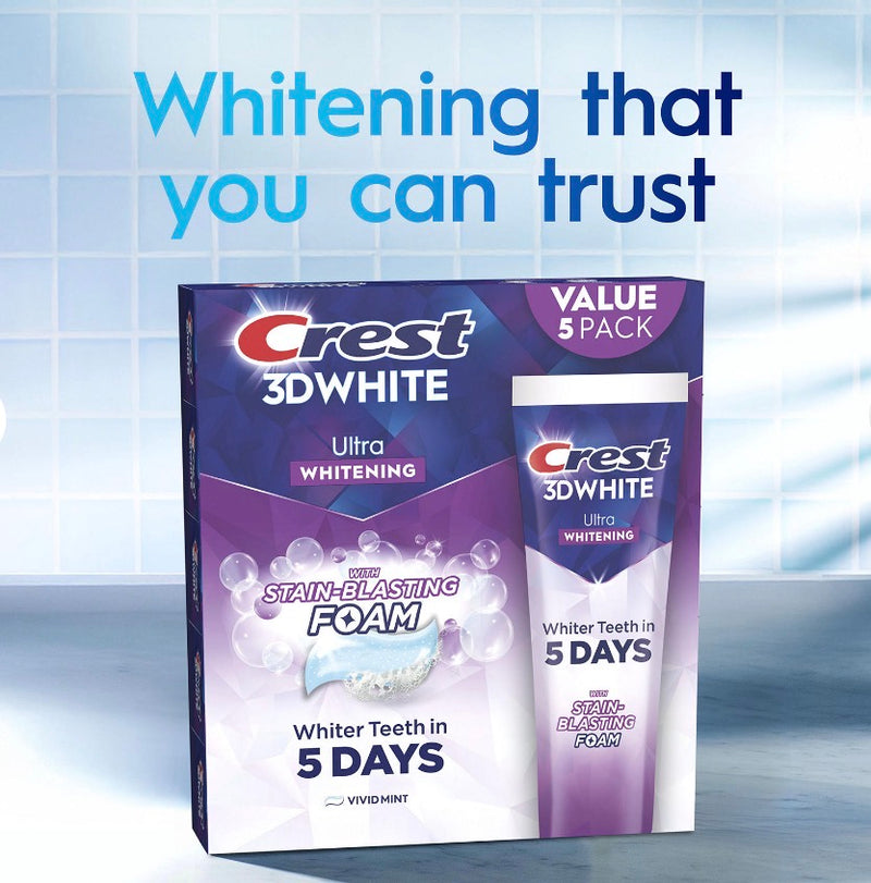 Crest 3D White Ultra – Blanchiment Émail en Profondeur | Grand Format 5.2 oz