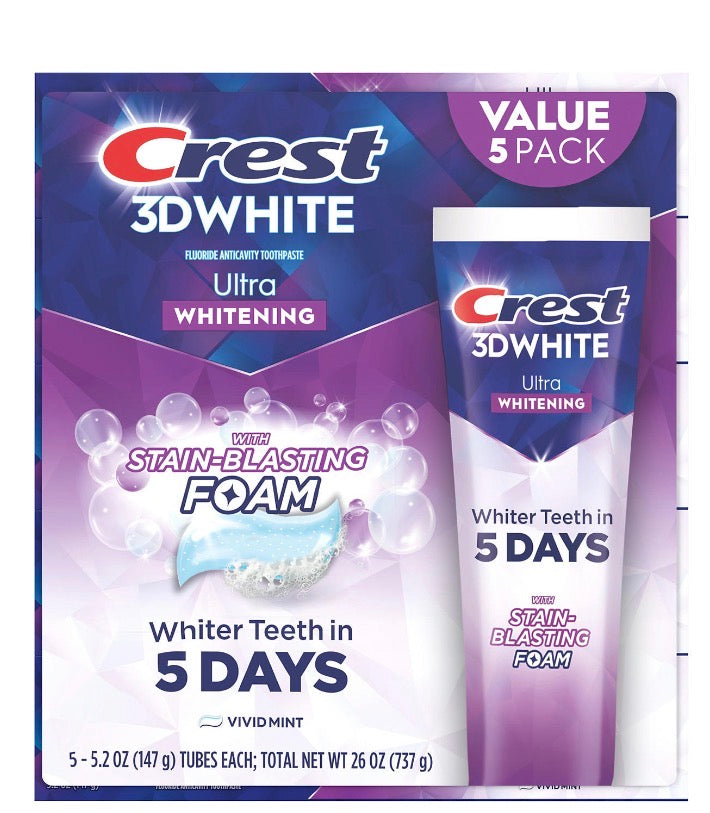 Crest 3D White Ultra – Blanchiment Émail en Profondeur | Grand Format 5.2 oz