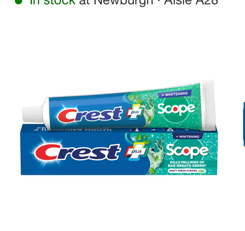 Crest Complete + Scope Outlast Ultra – Dentifrice Fraîcheur Longue Durée