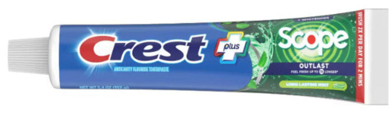 Crest Complete + Scope Outlast Ultra – Dentifrice Fraîcheur Longue Durée
