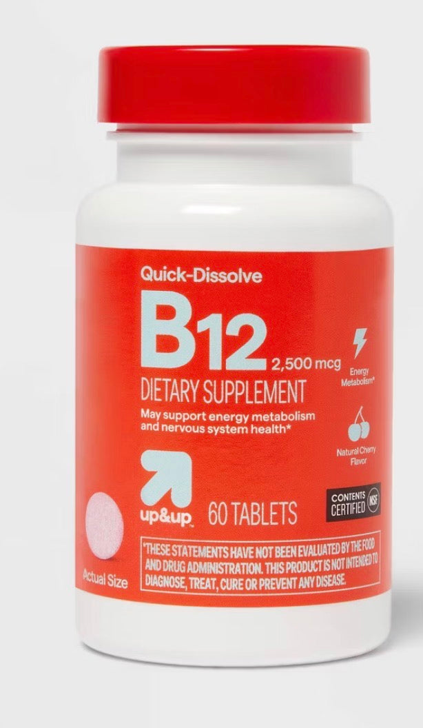 UpUp B12 2500 mcg – Comprimés à Dissolution Rapide Cerise | Authentique USA