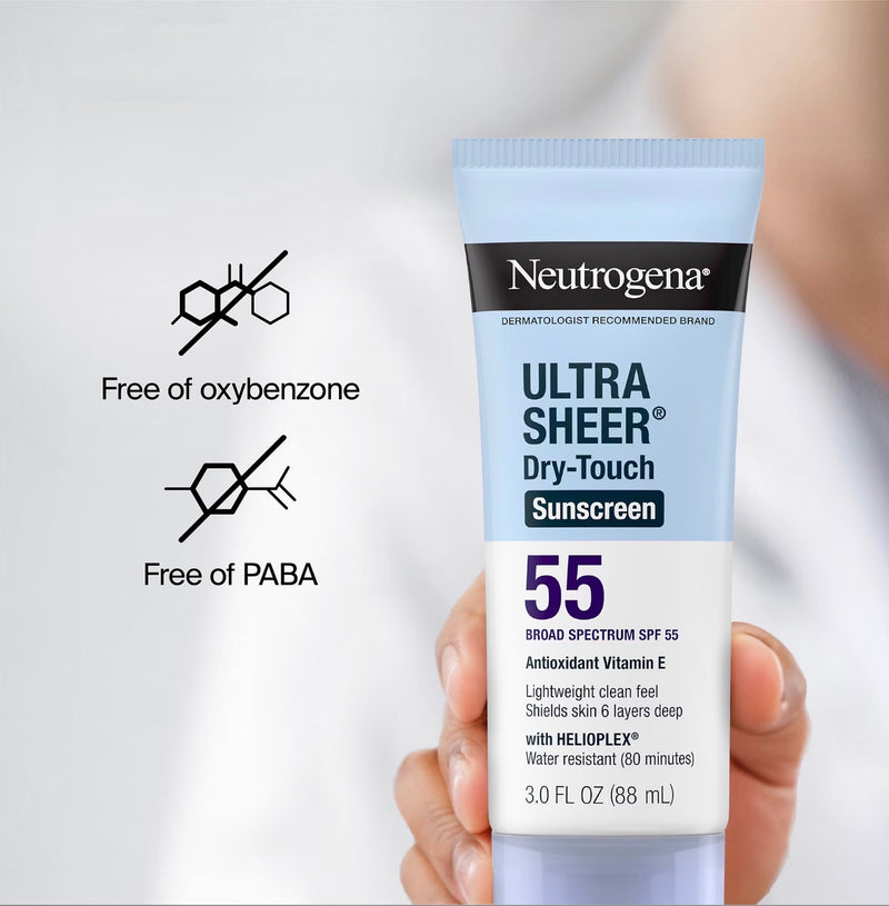 Neutrogena Ultra Sheer Dry-Touch SPF 55 Sunscreen Lotion — Protection Solaire Broad Spectrum