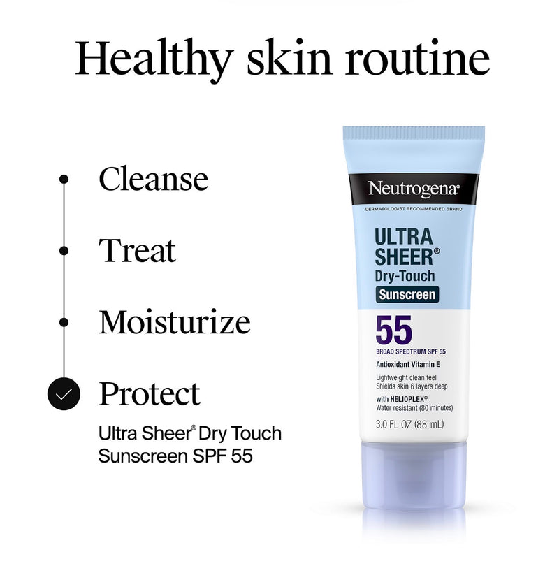 Neutrogena Ultra Sheer Dry-Touch SPF 55 Sunscreen Lotion — Protection Solaire Broad Spectrum