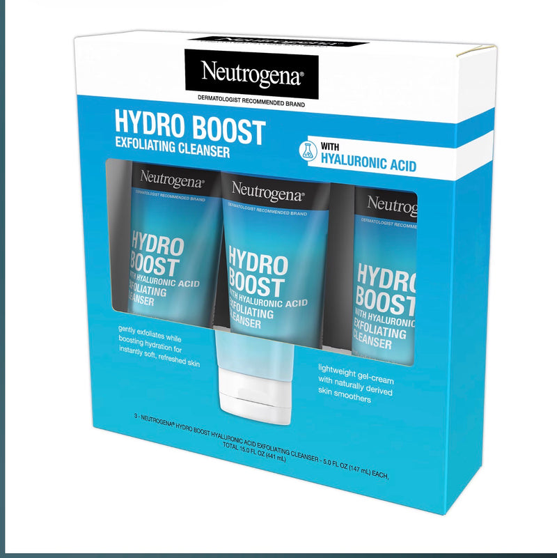 Neutrogena Hydro Boost Nettoyant Exfoliant à l'Acide Hyaluronique — Peau Douce & Hydratée