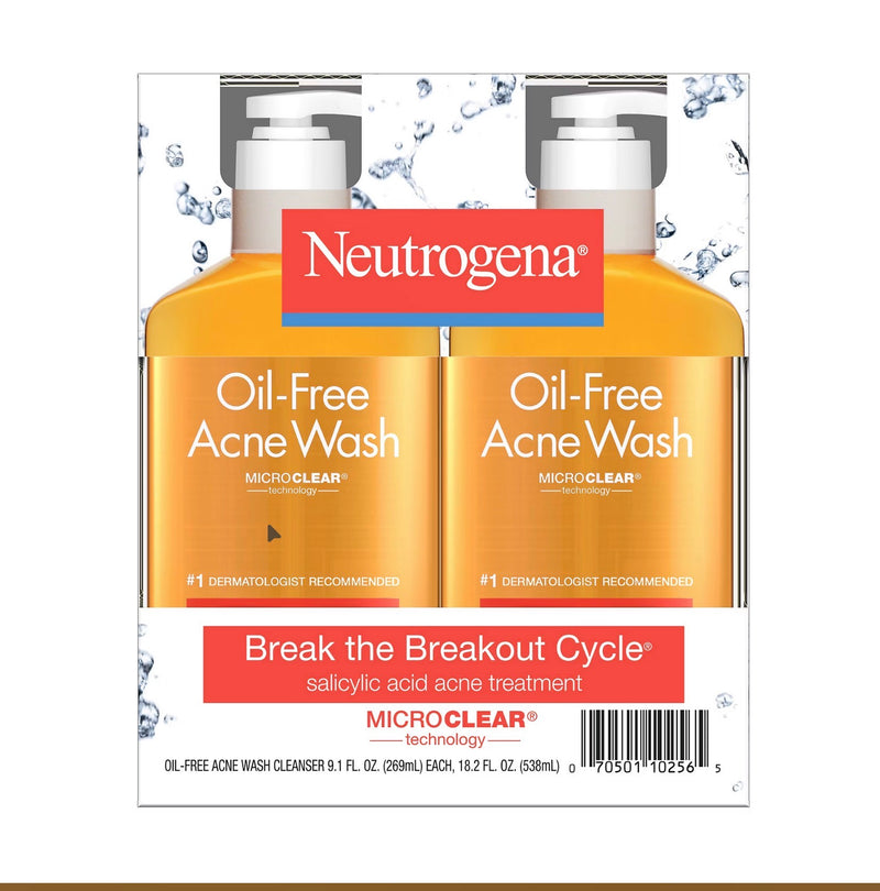Neutrogena Oil-Free Acne Wash — Nettoyant Anti-Acné à l'Acide Salicylique