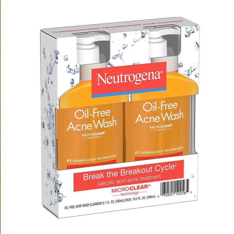 Neutrogena Oil-Free Acne Wash — Nettoyant Anti-Acné à l'Acide Salicylique