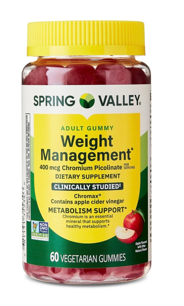 Spring Valley Weight Management – Clinically Studied Metabolism Support | Chromium Picolinate 400 mcg