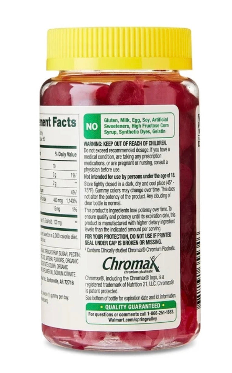 Spring Valley Weight Management – Clinically Studied Metabolism Support | Chromium Picolinate 400 mcg