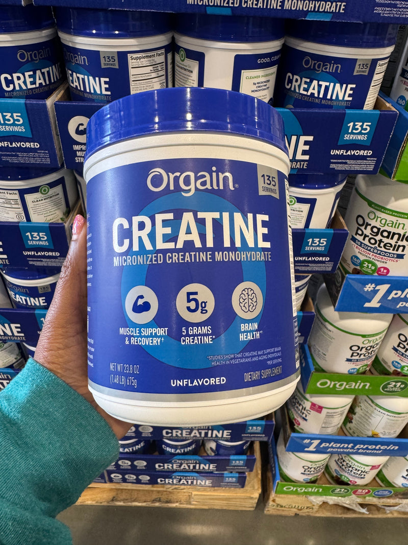 Orgain Créatine Monohydrate 5g — 135 Portions | Supplément Américain Authentique | Livraison Gratuite à Dakar