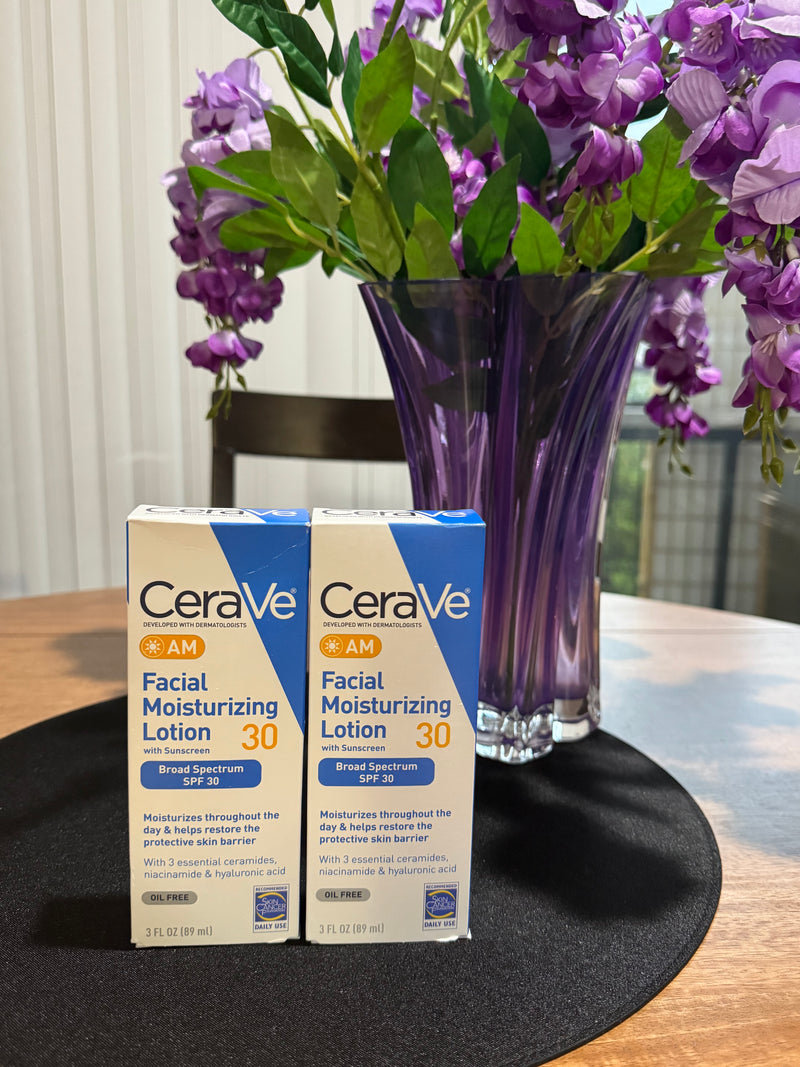 CeraVe AM Lotion Hydratante Visage SPF 30 — Peaux Sèches, Sensibles & Diabétiques | Produit Américain Authentique | Livraison Gratuite à Dakar