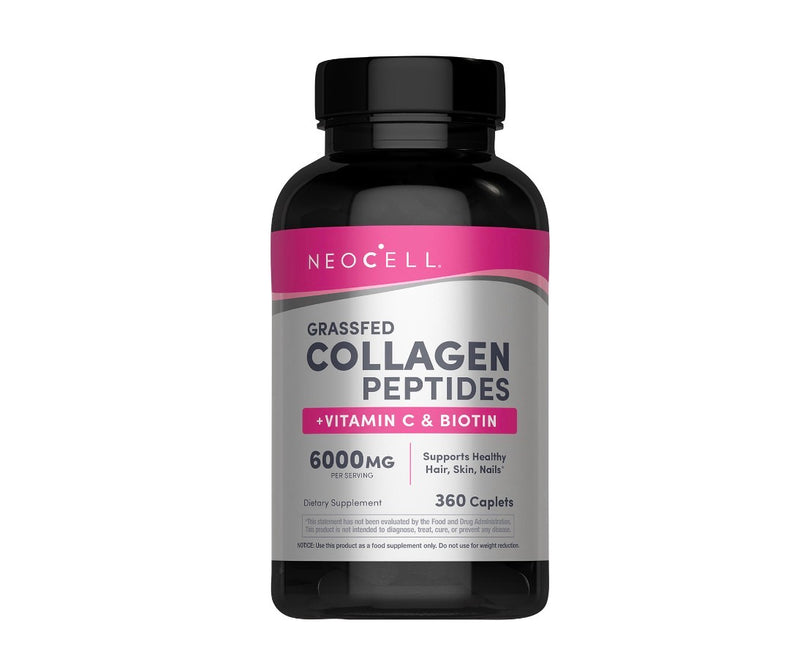 NeoCell Grassfed Collagen Peptides + Vitamin C & Biotin – Collagène 6 000 mg par portion, 360 comprimés | Dakar Sénégal