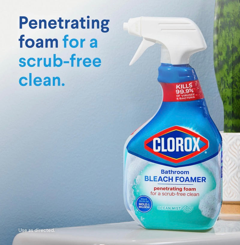 Clorox Mousse Nettoyante Salle de Bain au Javel 887 ml — Désinfectant Puissant | Produit Américain Authentique | Livraison Gratuite à Dakar