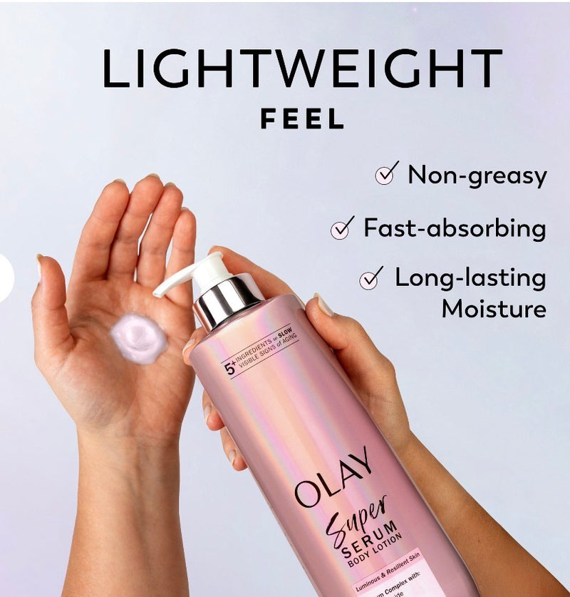 Olay Super Serum Body Lotion – Soin Corps Anti-Âge 5-en-1 | Produit Américain Authentique