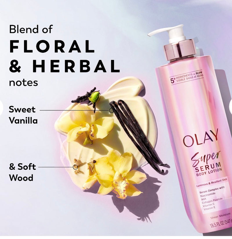 Olay Super Serum Body Lotion – Soin Corps Anti-Âge 5-en-1 | Produit Américain Authentique