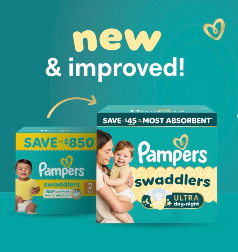 Pampers Swaddlers Taille 6 (120 Couches) – Ultra Absorbantes Jour & Nuit