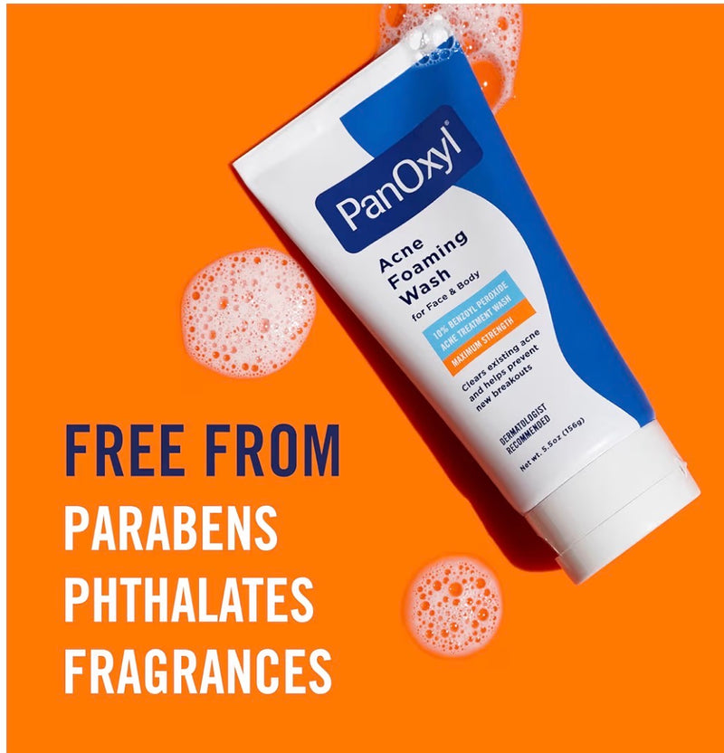 PanOxyl Nettoyant Moussant Anti-Acné au Peroxyde de Benzoyle 10 %