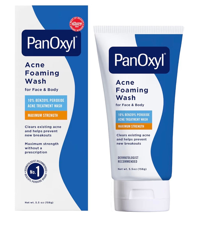 PanOxyl Nettoyant Moussant Anti-Acné au Peroxyde de Benzoyle 10 %