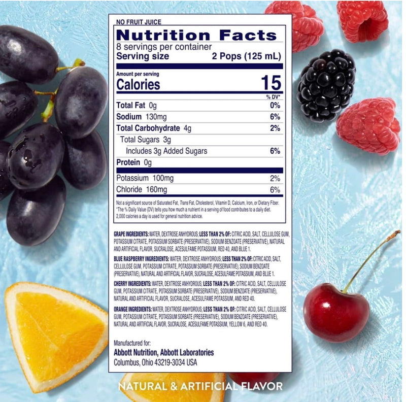 Pedialyte Freeze Pops 16 Count – Réhydratation Américaine Authentique | American Elite