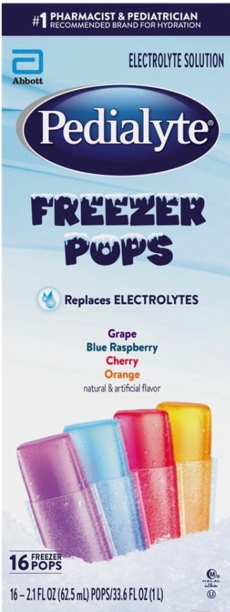 Pedialyte Freeze Pops 16 Count – Réhydratation Américaine Authentique | American Elite