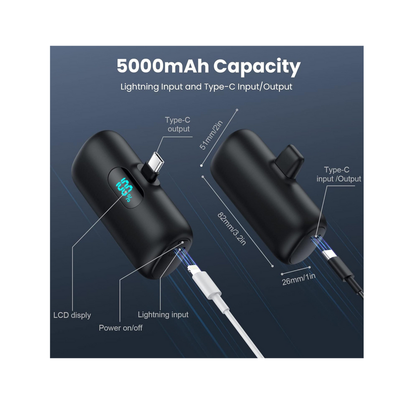 Fast Charging Mini Portable Charger for iPhone 14/31/12/11/8/7/6