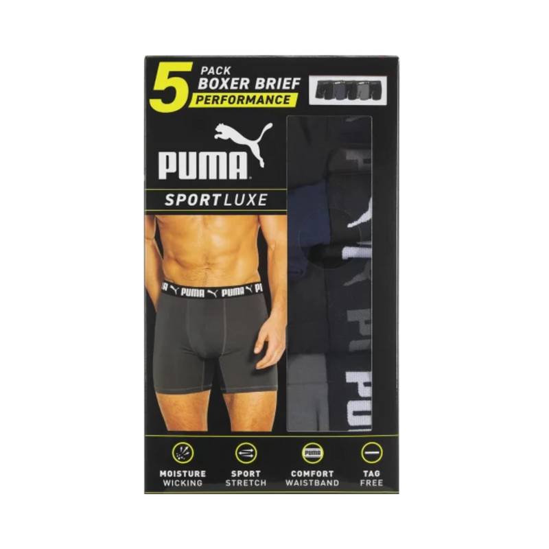 Boxer Puma Performance – Lot de 5 | Confort & Maintien Toute la Journée