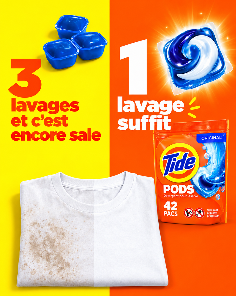 Tide PODS 42 Capsules de Lessive – Produit Américain Authentique | Dakar Sénégal