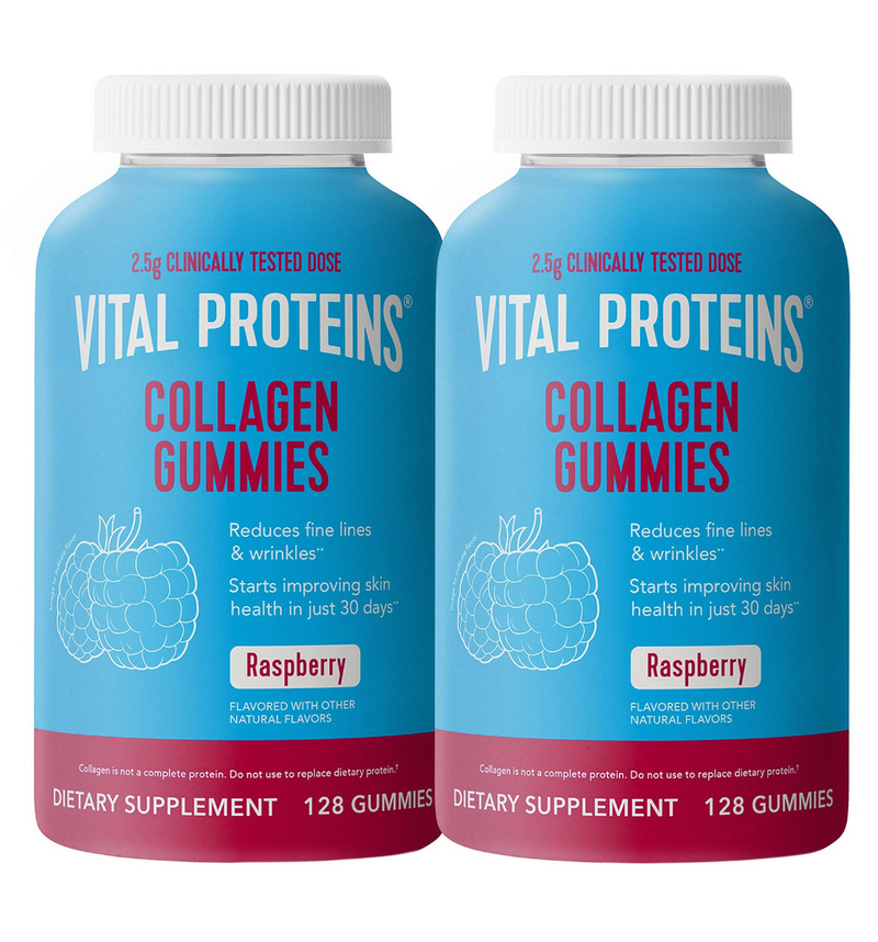 Vital Proteins Collagen Gummies – Framboise | 2,5g Peptides de Collagène | 128 Gummies