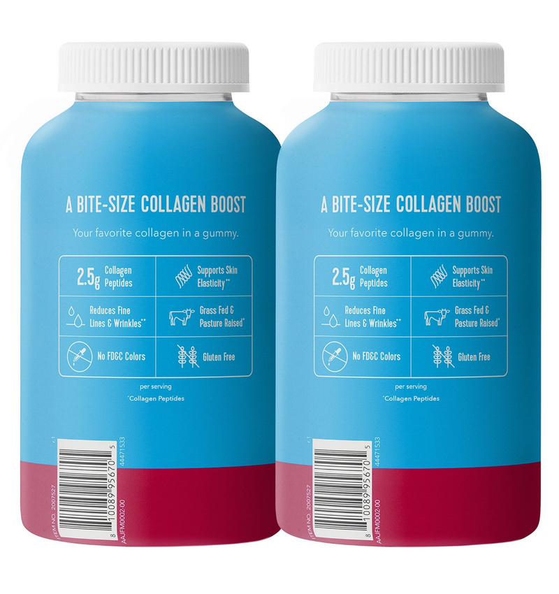 Vital Proteins Collagen Gummies – Framboise | 2,5g Peptides de Collagène | 128 Gummies