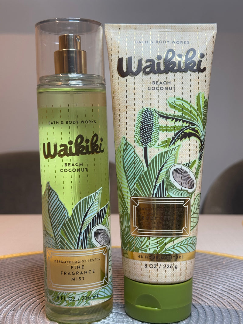 Bath & Body Works Waikiki Beach Coconut — Brume Parfumée Tropicale Américaine Authentique | Livraison Gratuite à Dakar